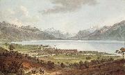 Johann Ludwig Aberli Seen Vevey oil